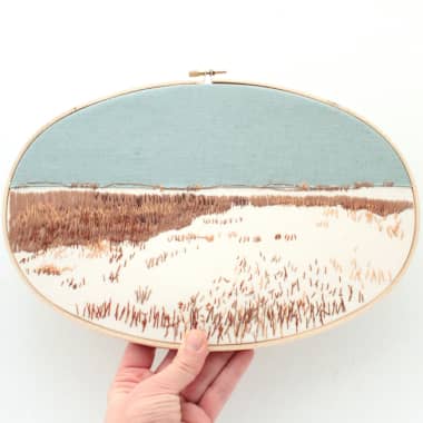 Embroidery Tutorial: Creating Abstract Landscape Step by Step