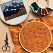 PNW Spring Inspires Mountainscape Embroidery. Arts, Crafts, Embroider, Fiber Arts, and DIY project by Melissa - 03.22.2022