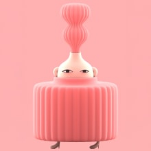 Pink Series. Traditional illustration, and 3D Character Design project by Laurie Rowan - 05.01.2019