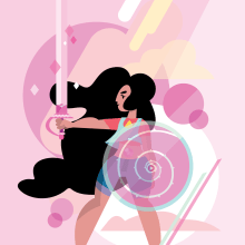 Steven Universe T-shirts . Character Design, Product Design, Vector Illustration, Digital Illustration, and Children's Illustration project by Patricio Oliver - 06.18.2020